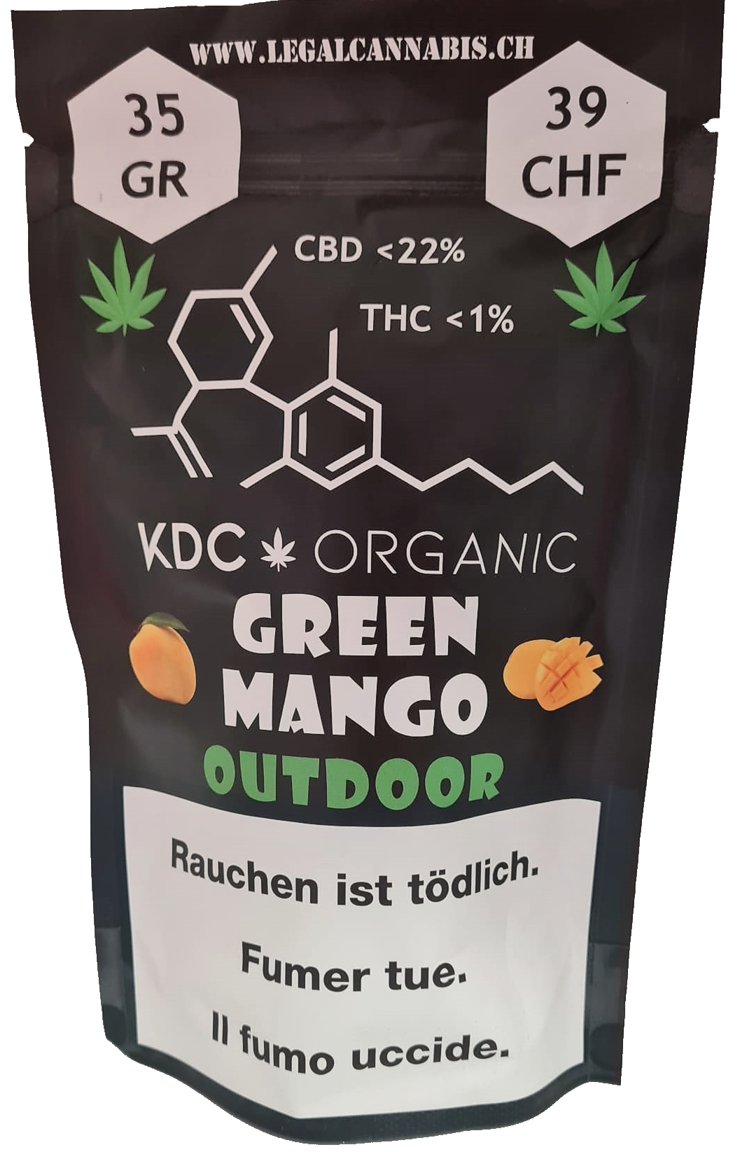 Fleurs de CBD KDC Organic Green Mango OUTDOOR – Image 2