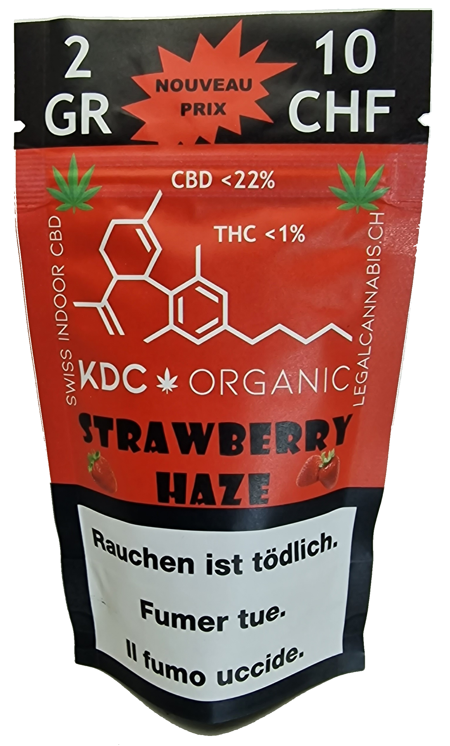 Fleurs de CBD KDC Organic Strawberry Haze INDOOR – Image 2