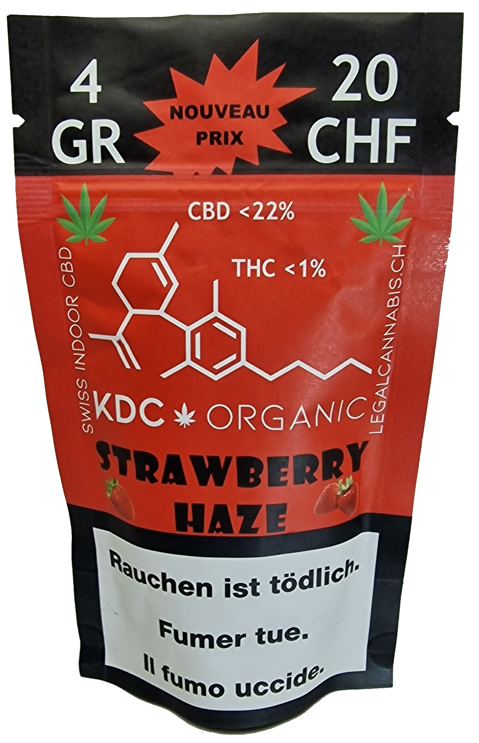 Fleurs de CBD KDC Organic Strawberry Haze INDOOR – Image 3